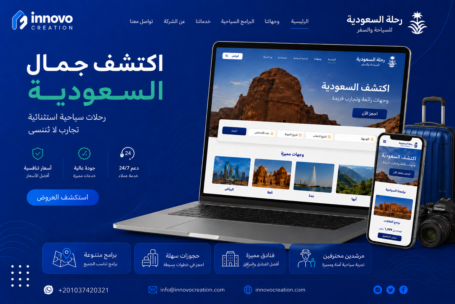 Travel Website Development in Saudi Arabia 2026: How Innovo Creation Builds Websites That Turn into Booking Systems